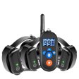 Waterproof and rechargeable dog training collar for 3 dogs
