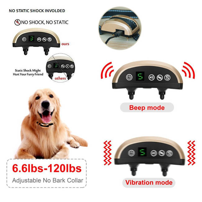 No Bark Dog Training Collar Automatic Anti Bark Collar Sound adjustable