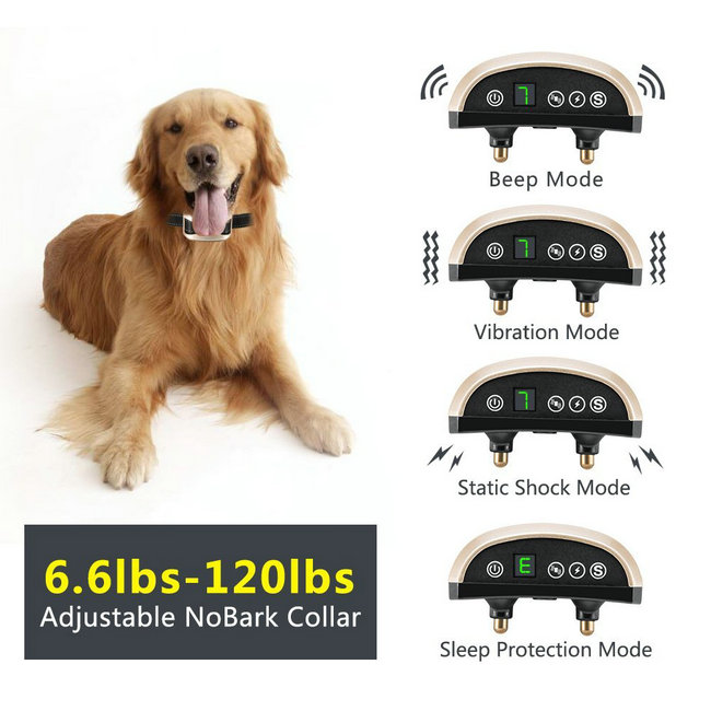 No Bark Dog Training Collar Automatic Anti Bark Collar Sound adjustable