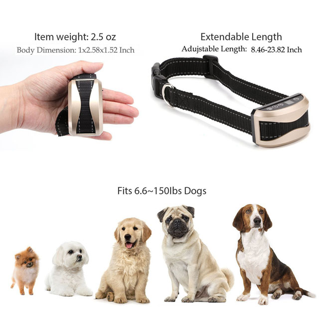 No Bark Dog Training Collar Automatic Anti Bark Collar Sound adjustable