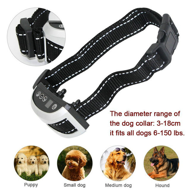 Rechargeable No Bark Collar Anti Barking Device Stop Dogs Barking Collar