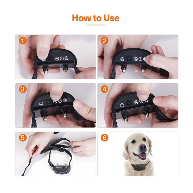 No Bark Dog Training Collar Automatic Anti Bark Collar Sound adjustable