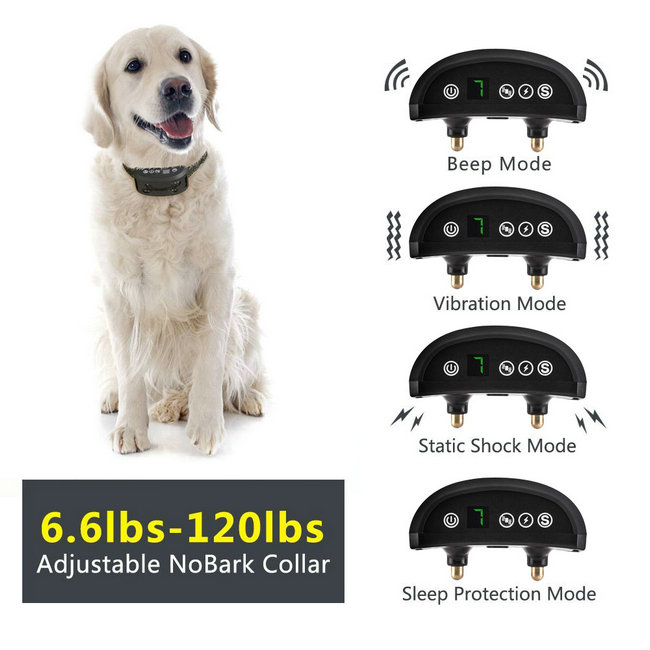 No Bark Dog Training Collar Automatic Anti Bark Collar Sound adjustable