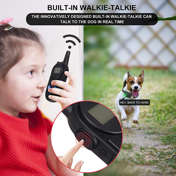 dog training collar with walkie talkie Remote Control Distance Up to 3280Ft for 3 dogs