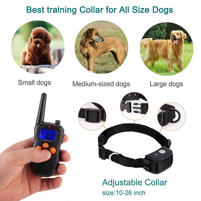 Dog Training Collar with Wireless Remote WaterProof&Rechargeable