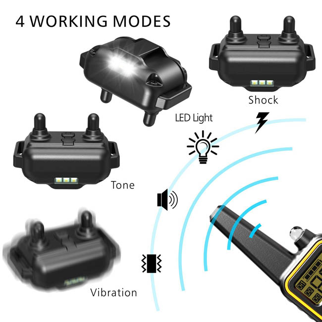 Dog Training Collar with 800 yards Wireless Remote WaterProof&Rechargeable for 2 dogs