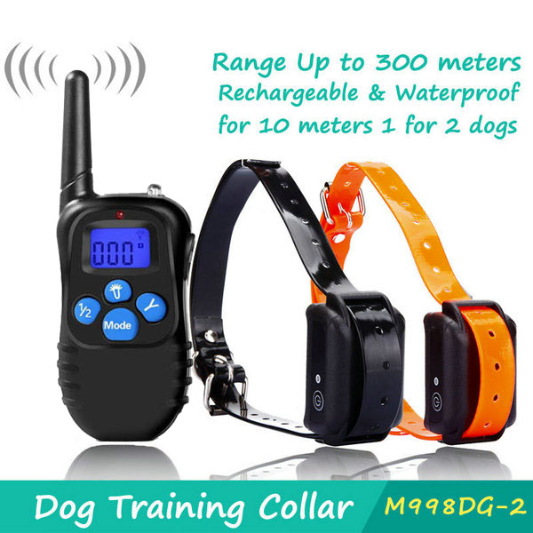 Rechargable 330YD Remote Dog Training Shock Collar for 2 Dog